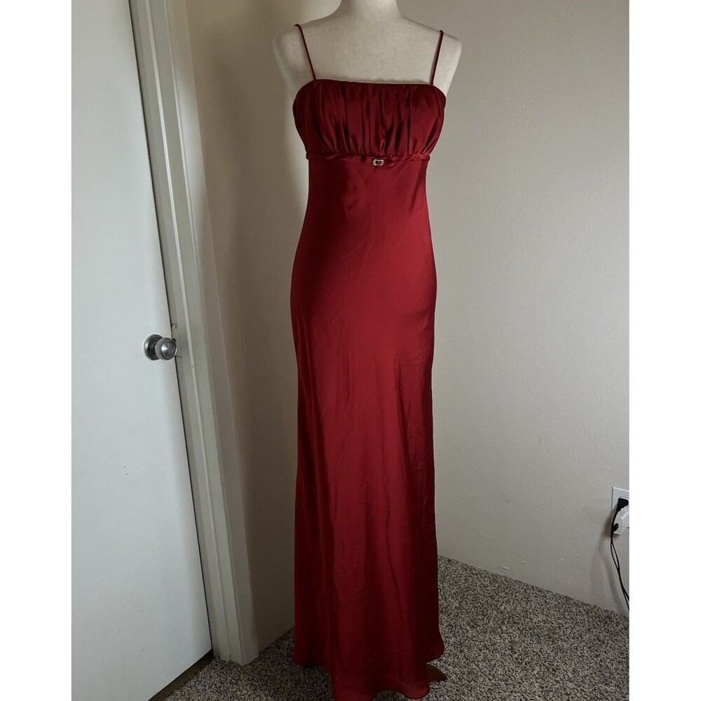 Vintage Betsy Adam Prom Dress Maxi Gown Sz 6 Red Goth 90s Y2K Whimsigoth Vampy